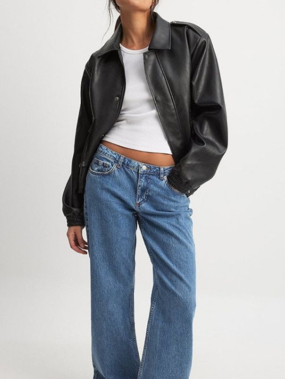 NA-KD Low Waist Jeans in Blue (EU 36)